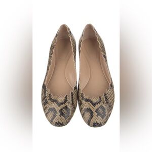 CHLOE
Lauren Snake-Print Scallop Ballet Flat Size 6